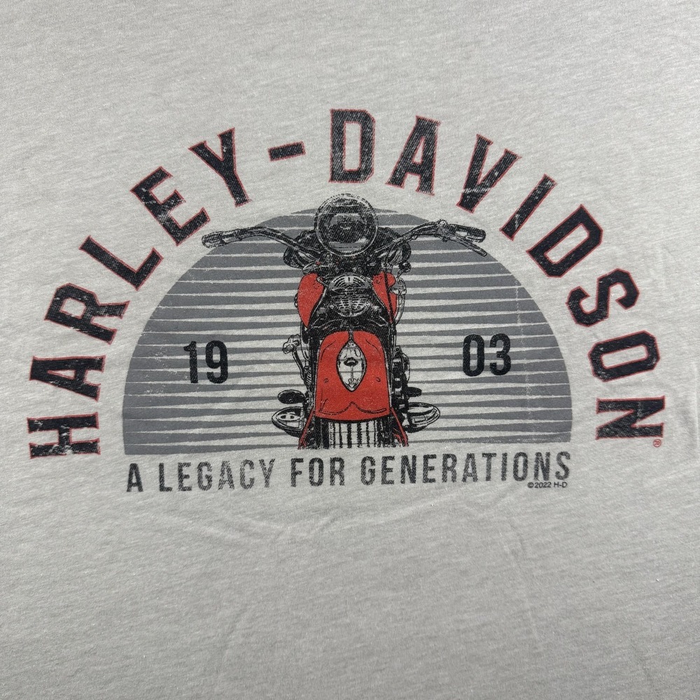 Harley-Davidson Shirt Mens 2XL Gray Museum Milwaukee WI Motorcycle Biker Tee
